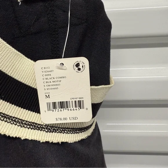 We The Free Black and Cream Long Sleeve Top - Picture 7 of 7